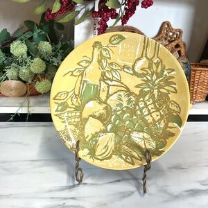 Vintage Royal ironstone bacchanale fruit wine plate replacement green yellow